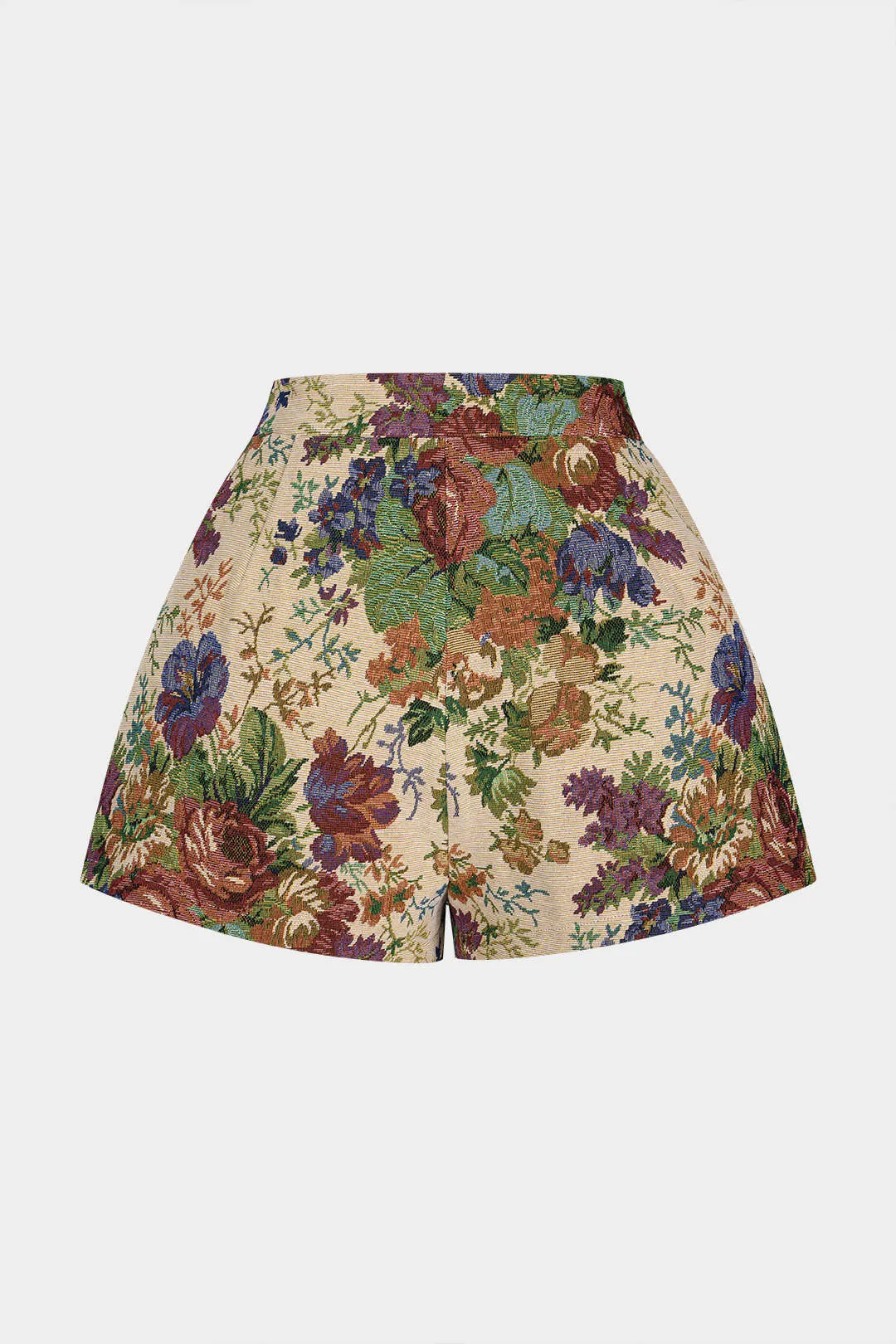 Floral Print Jacquard High Waist Shorts sold by Micas product image thumbnail 2