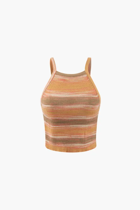 Stripes Contrast Print Slip Cami Top sold by Micas