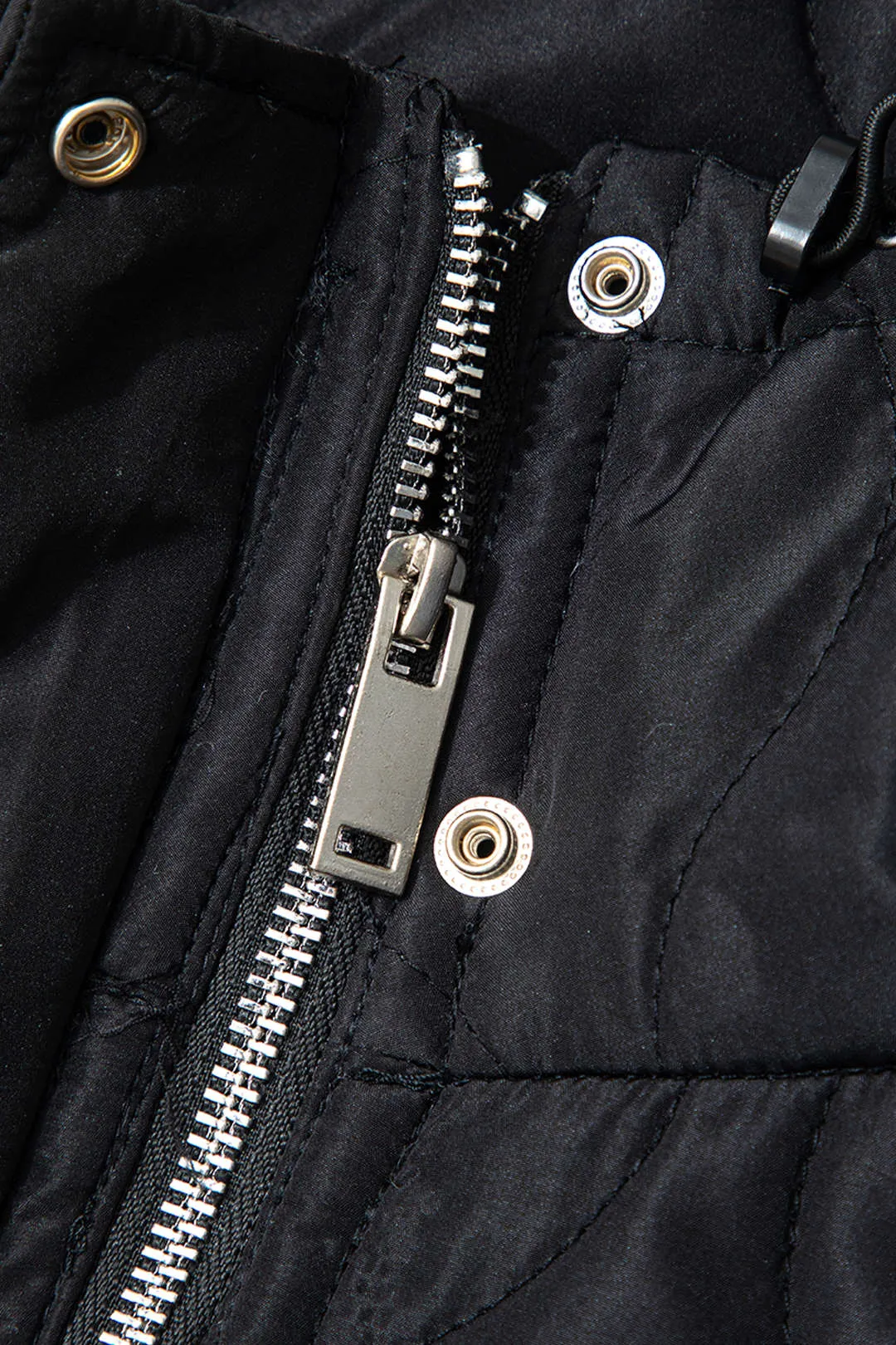 Quilted Drawstring Pocket Zipper Vest sold by Micas product image thumbnail 3