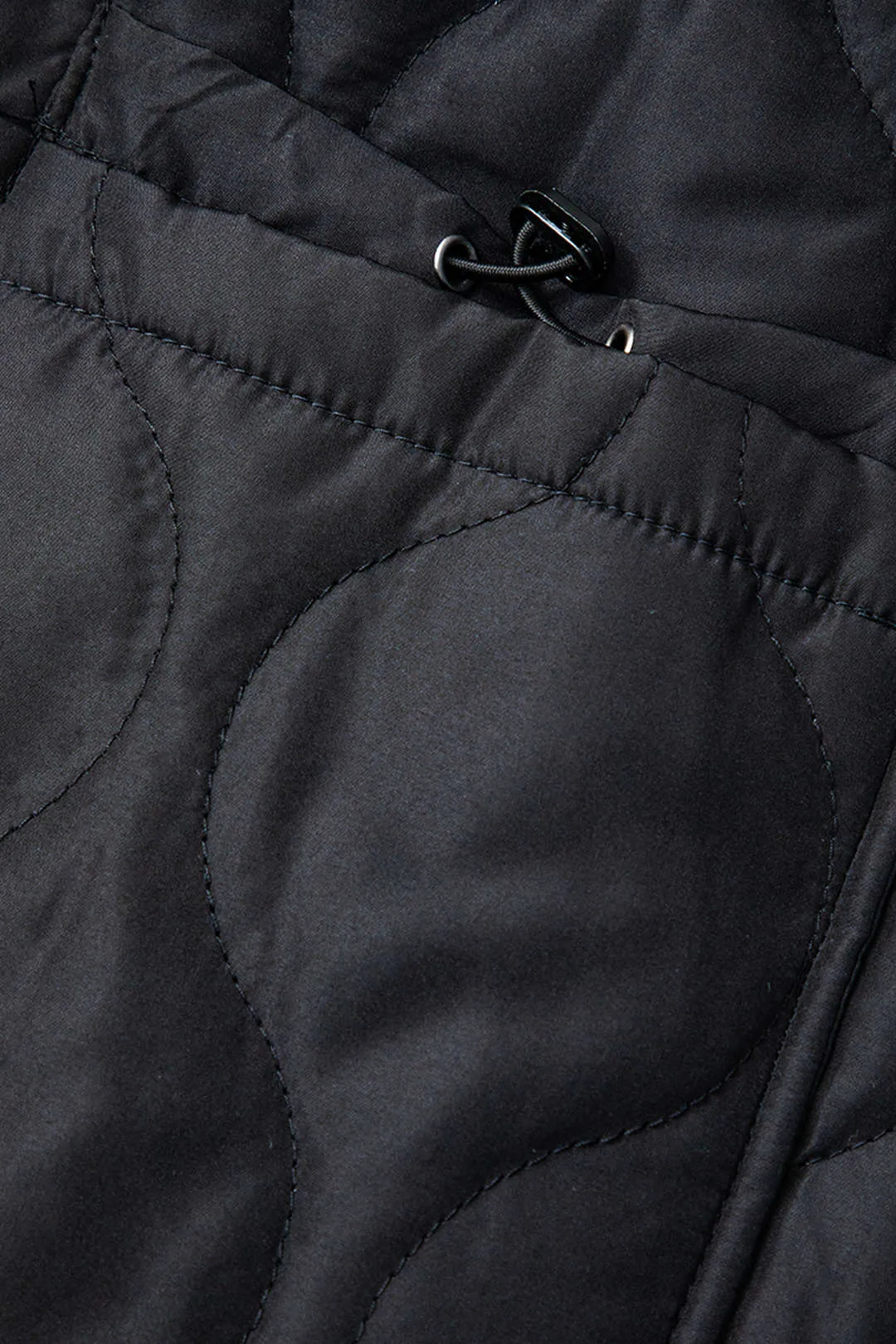 Quilted Drawstring Pocket Zipper Vest sold by Micas product image thumbnail 4