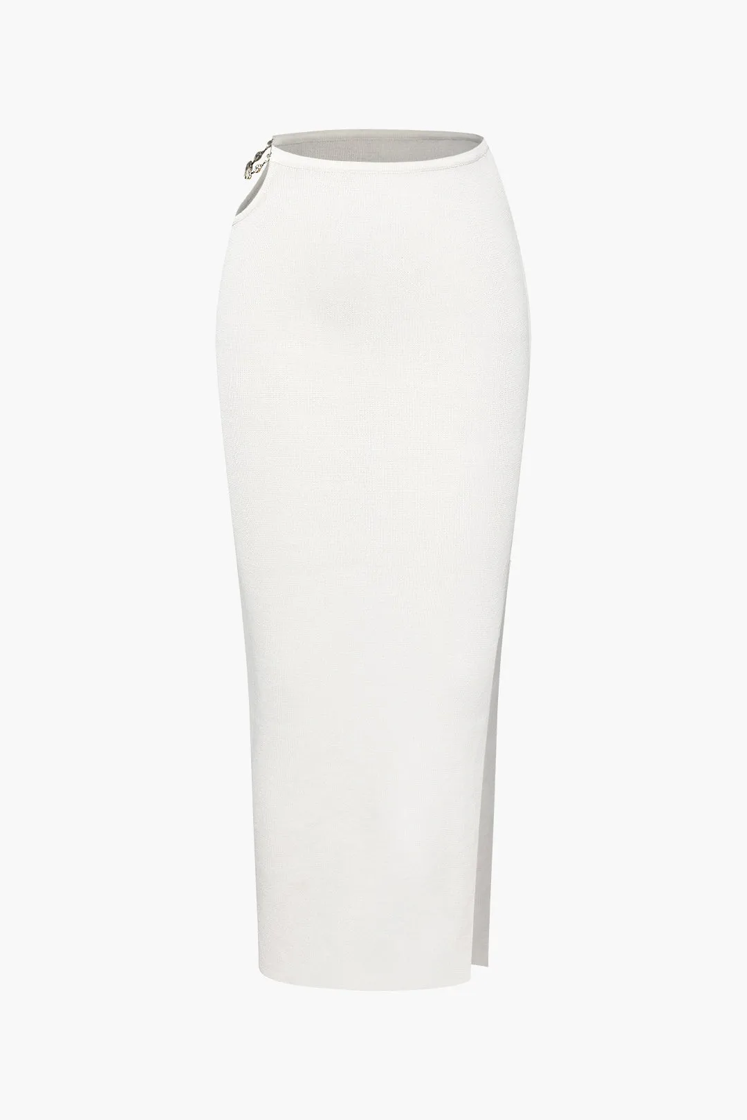 Knit Hollow Out Slit Skirt sold by Micas