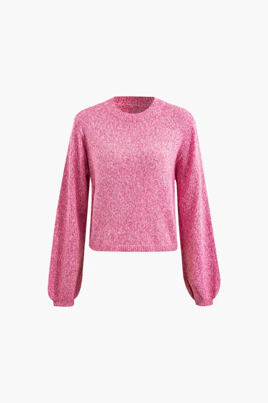 Knit Tie-Up Backless Long-Sleeve Top sold by Micas