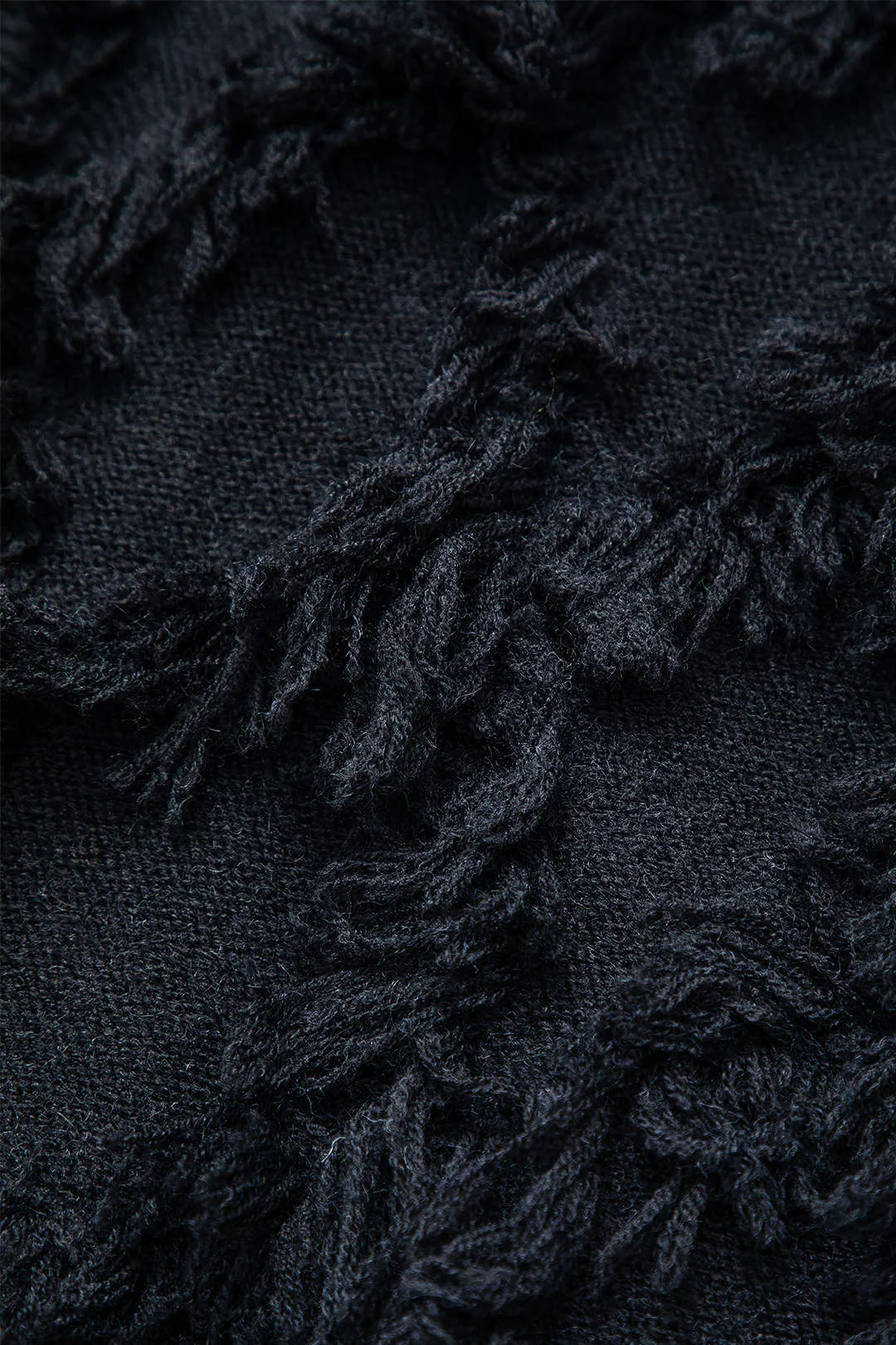 Knit Fringe Round Neck Long-Sleeve Top sold by Micas product image thumbnail 3