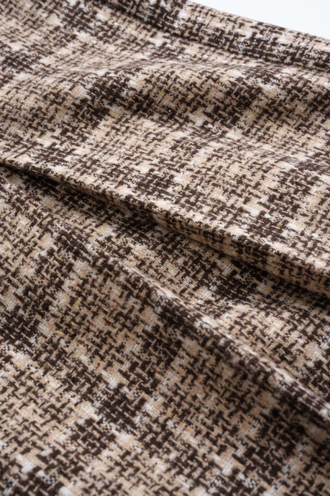 Plus Size Plaid Print Zipper Button Straight Pants sold by Micas product image thumbnail 4