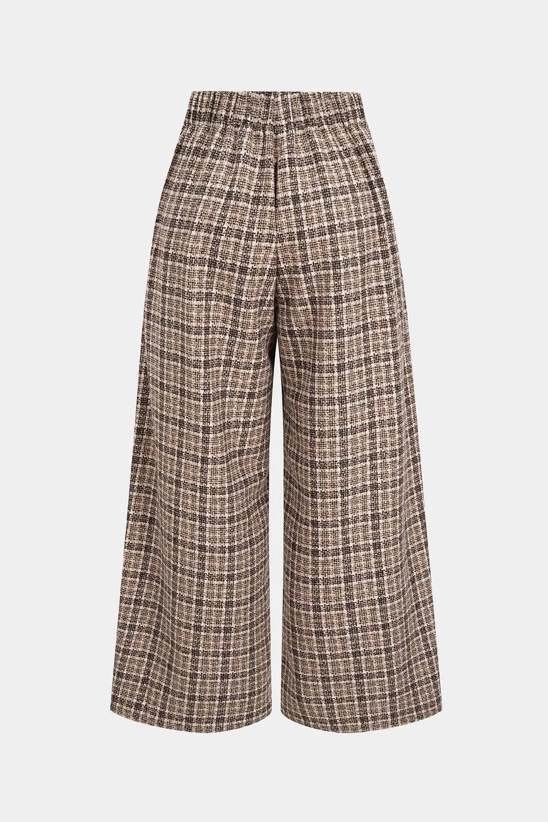 Plus Size Plaid Print Zipper Button Straight Pants sold by Micas product image thumbnail 2