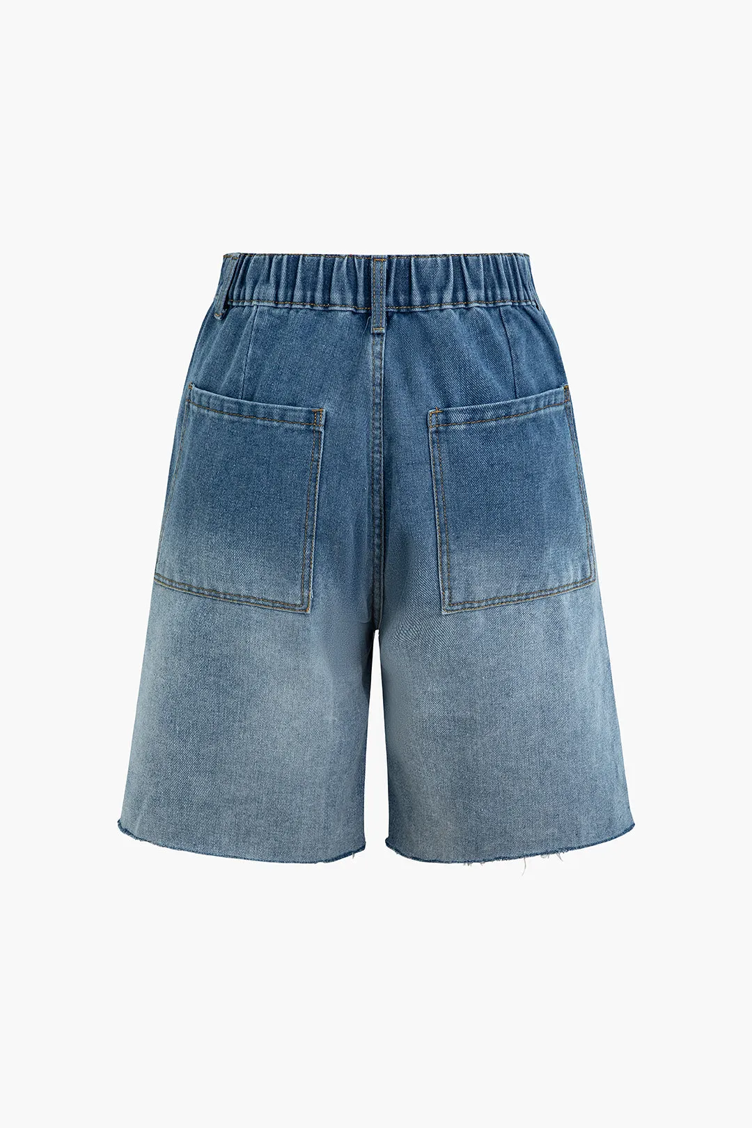 Denim Washed Print Gradient Shorts sold by Micas product image thumbnail 2