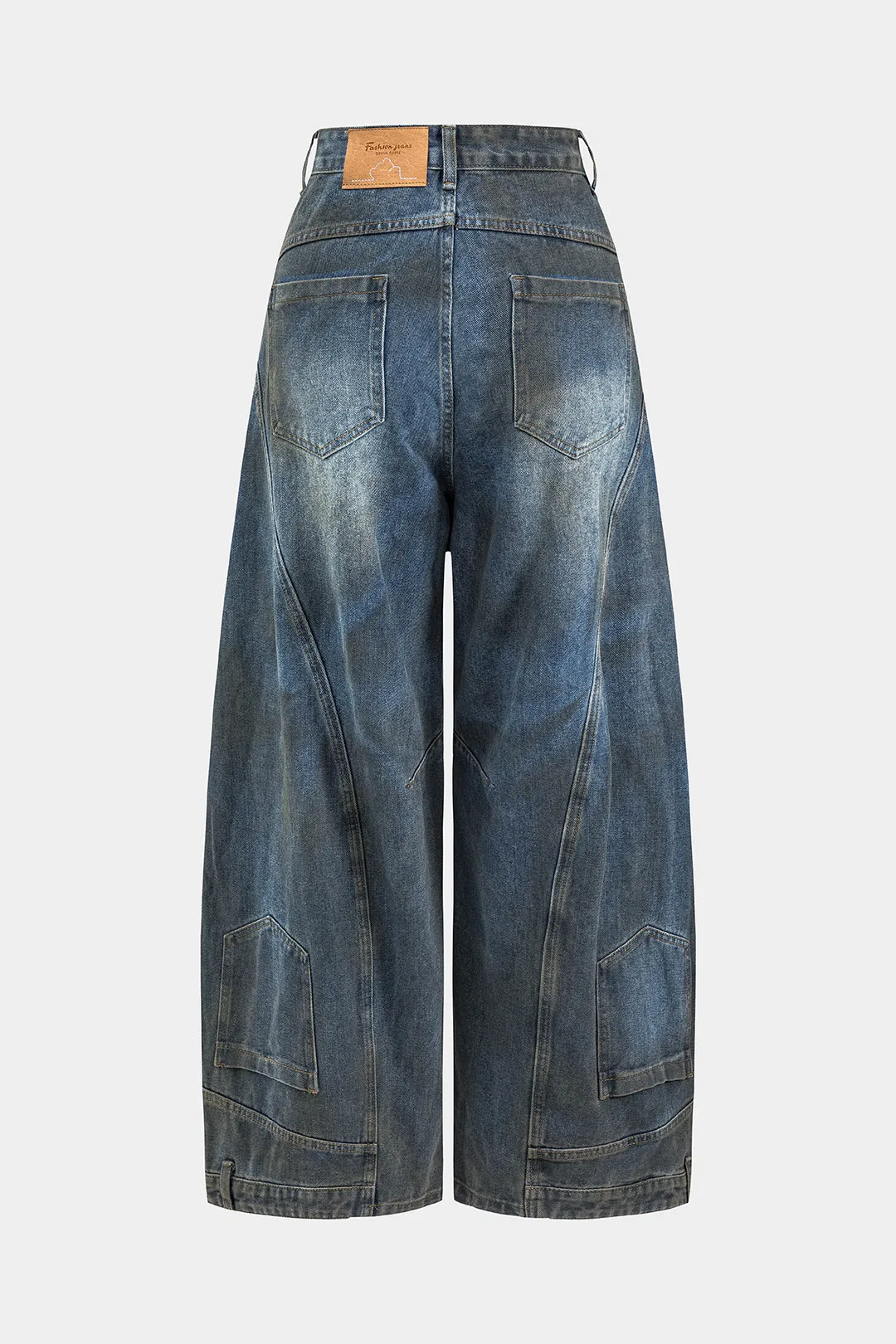 Denim Ripped Wide Leg Jeans sold by Micas product image thumbnail 2