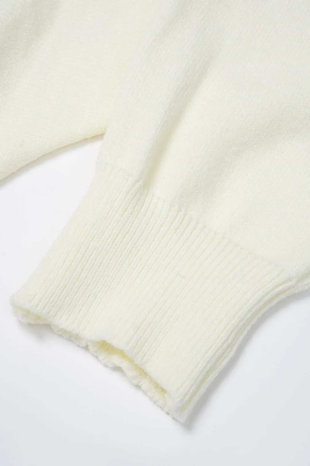 Knit One Shoulder Tie-Back Batwing Long-Sleeve Top sold by Micas product image thumbnail 3