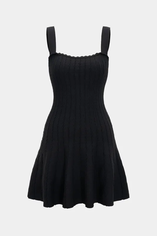 Knit Waist-Cinching Sleeveless Dress sold by Micas