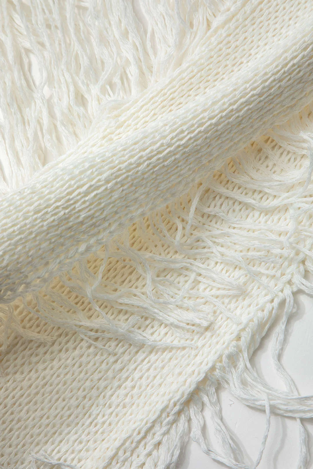 Knit Fringe Cut Out Ripped Sleeveless Dress sold by Micas product image thumbnail 4