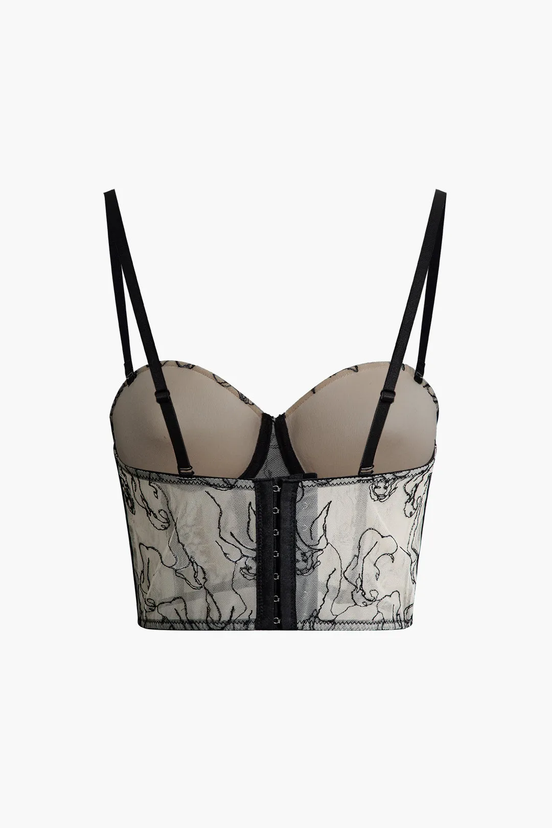 Lace Sheer Bustier Underwire Slip Cami Top sold by Micas product image thumbnail 2