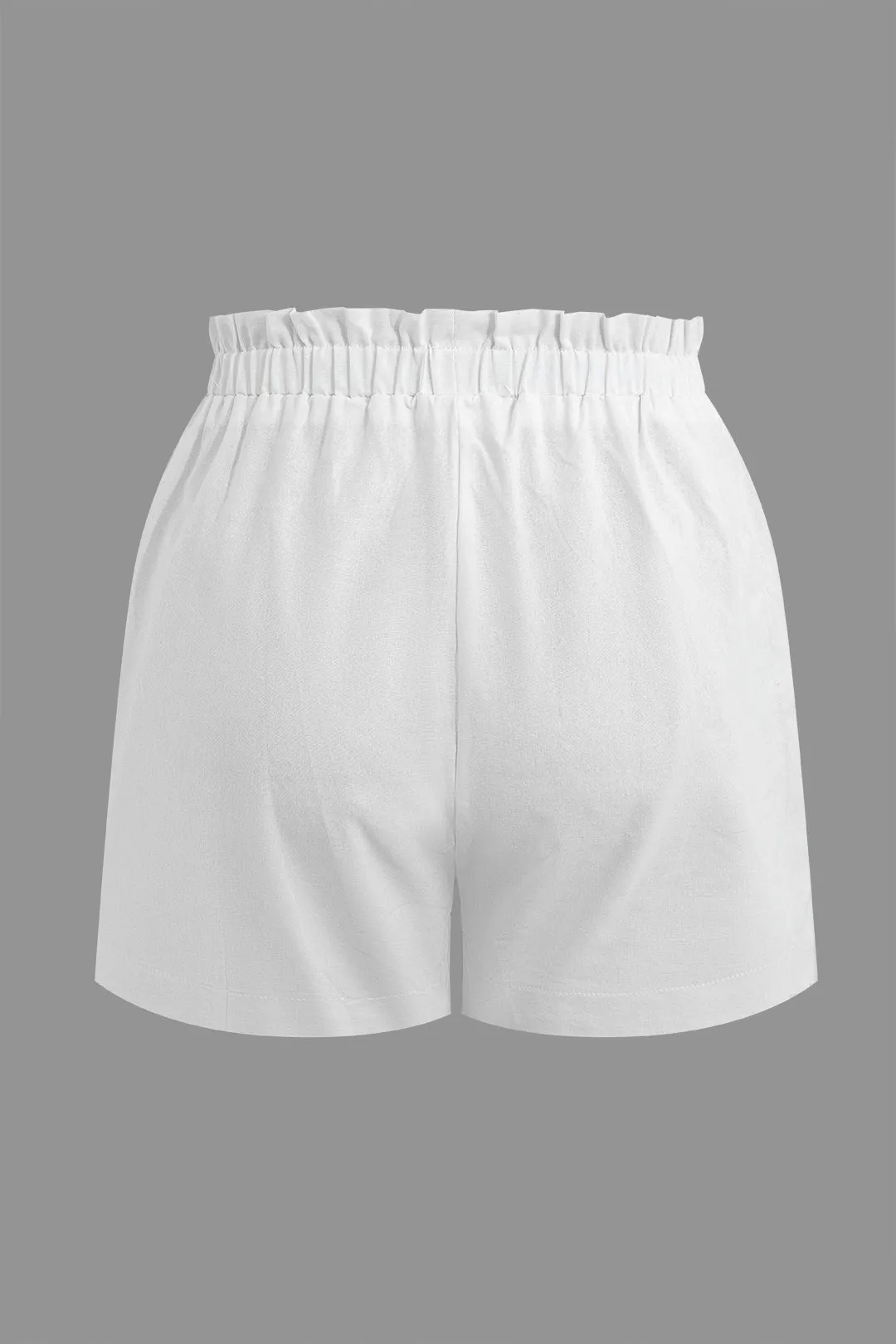 Solid Pocket Short-Sleeve Shirt And Shirred Waistband Shorts Set sold by Micas product image thumbnail 4