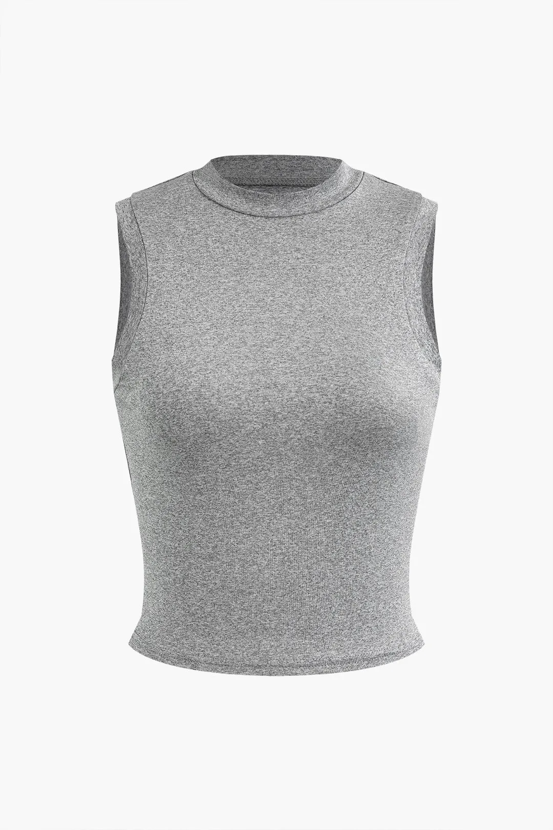 Solid Tank Top And High Waist Shorts Set sold by Micas product image thumbnail 2