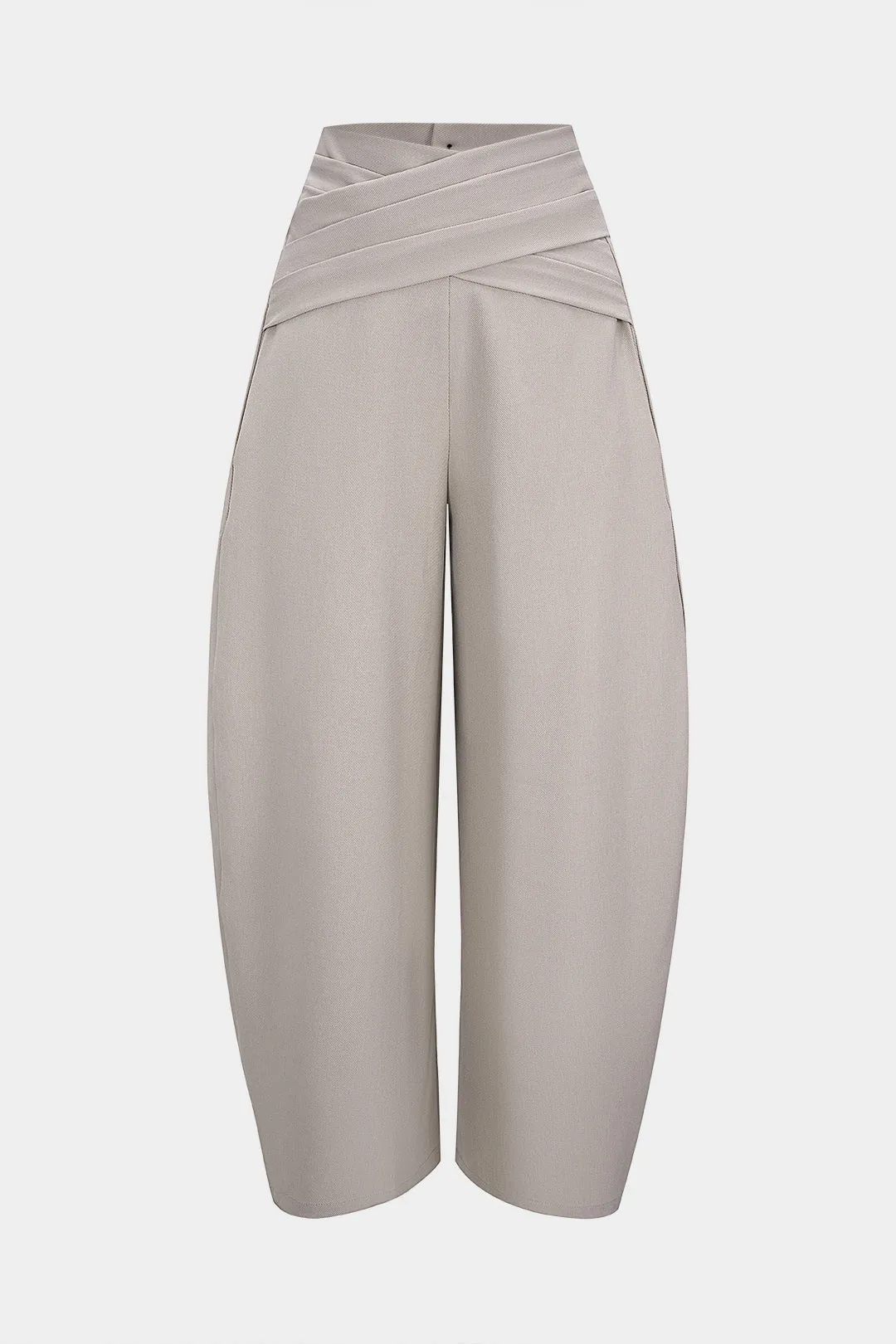 Solid High Waist Barrel Pants sold by Micas