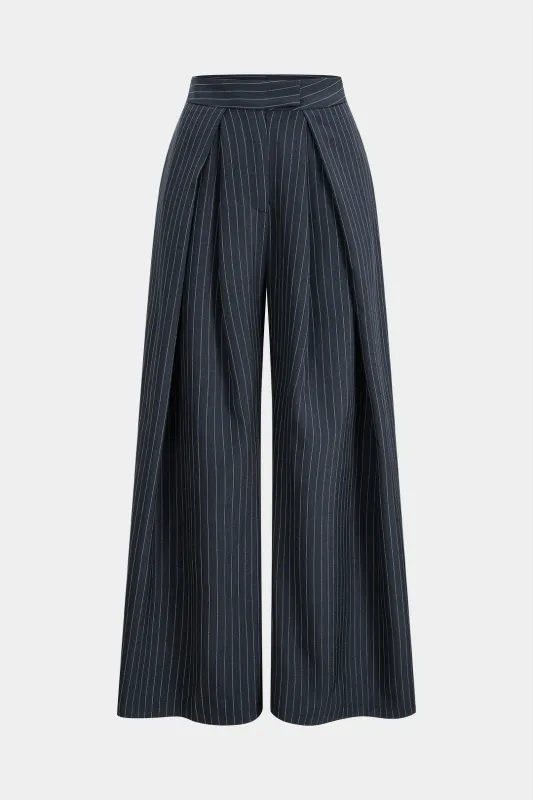 Stripes Print Wide Leg Pants sold by Micas