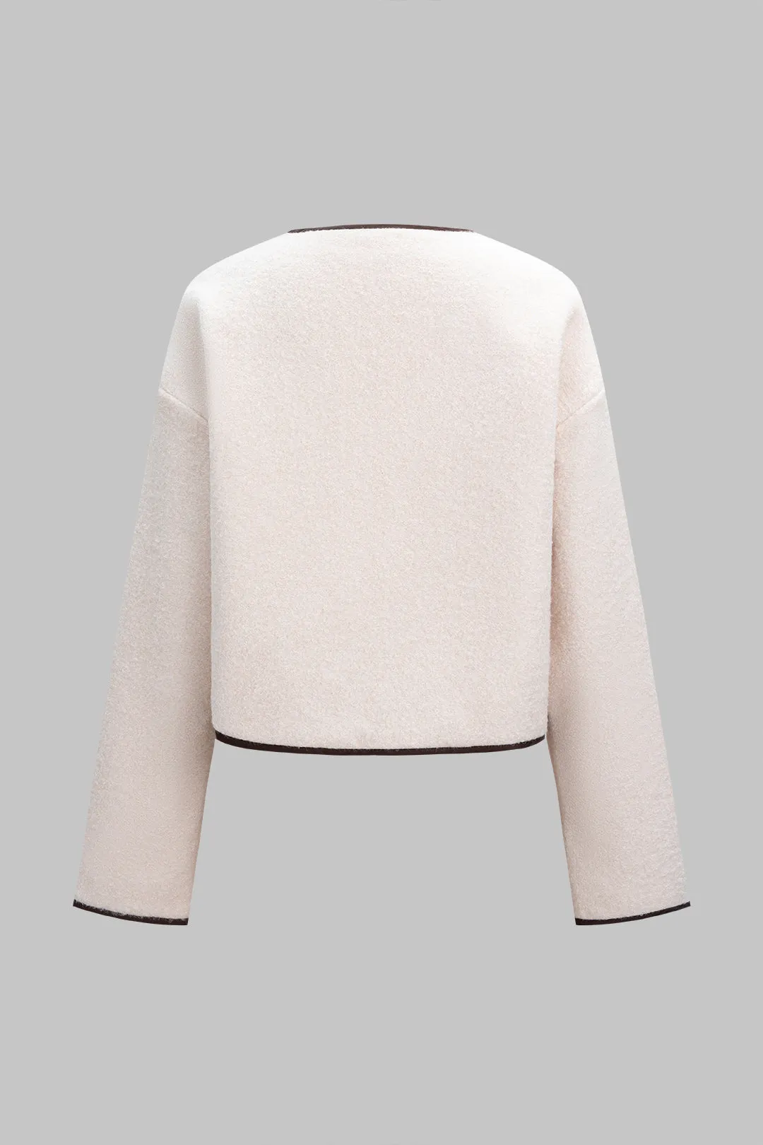 Round Neck Bow Tie-Up Coat sold by Micas product image thumbnail 2