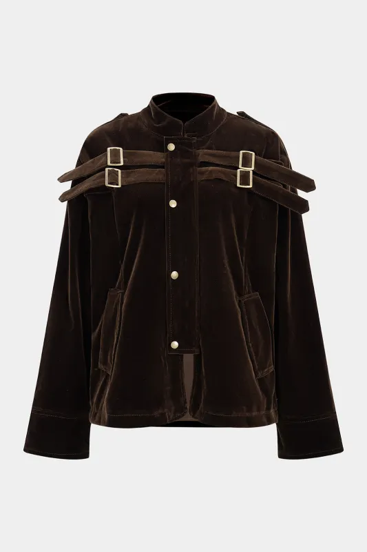 Suede Button Pocket Jacket sold by Micas