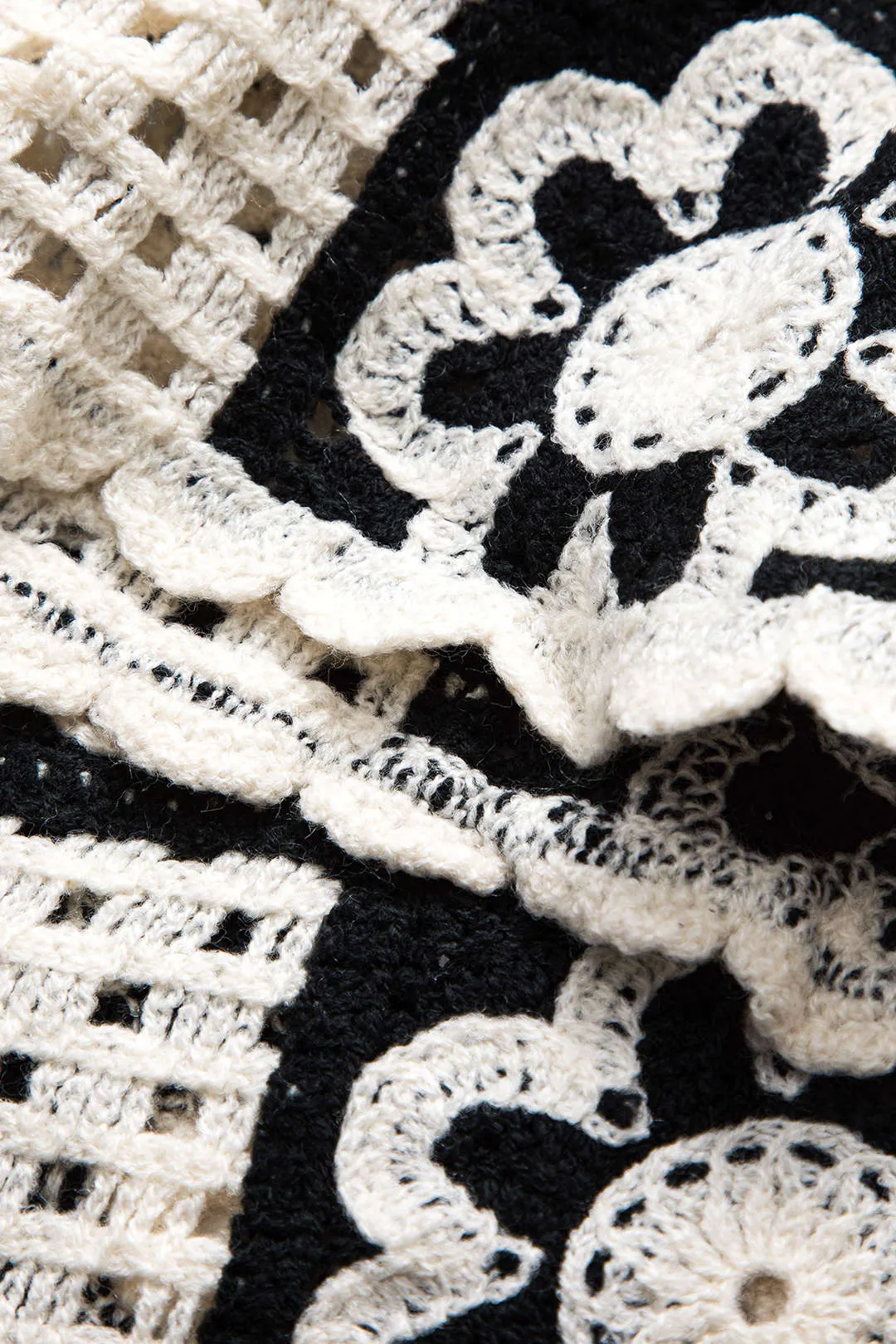 Knit Contrast Cut Out Wide Leg Pants sold by Micas product image thumbnail 4