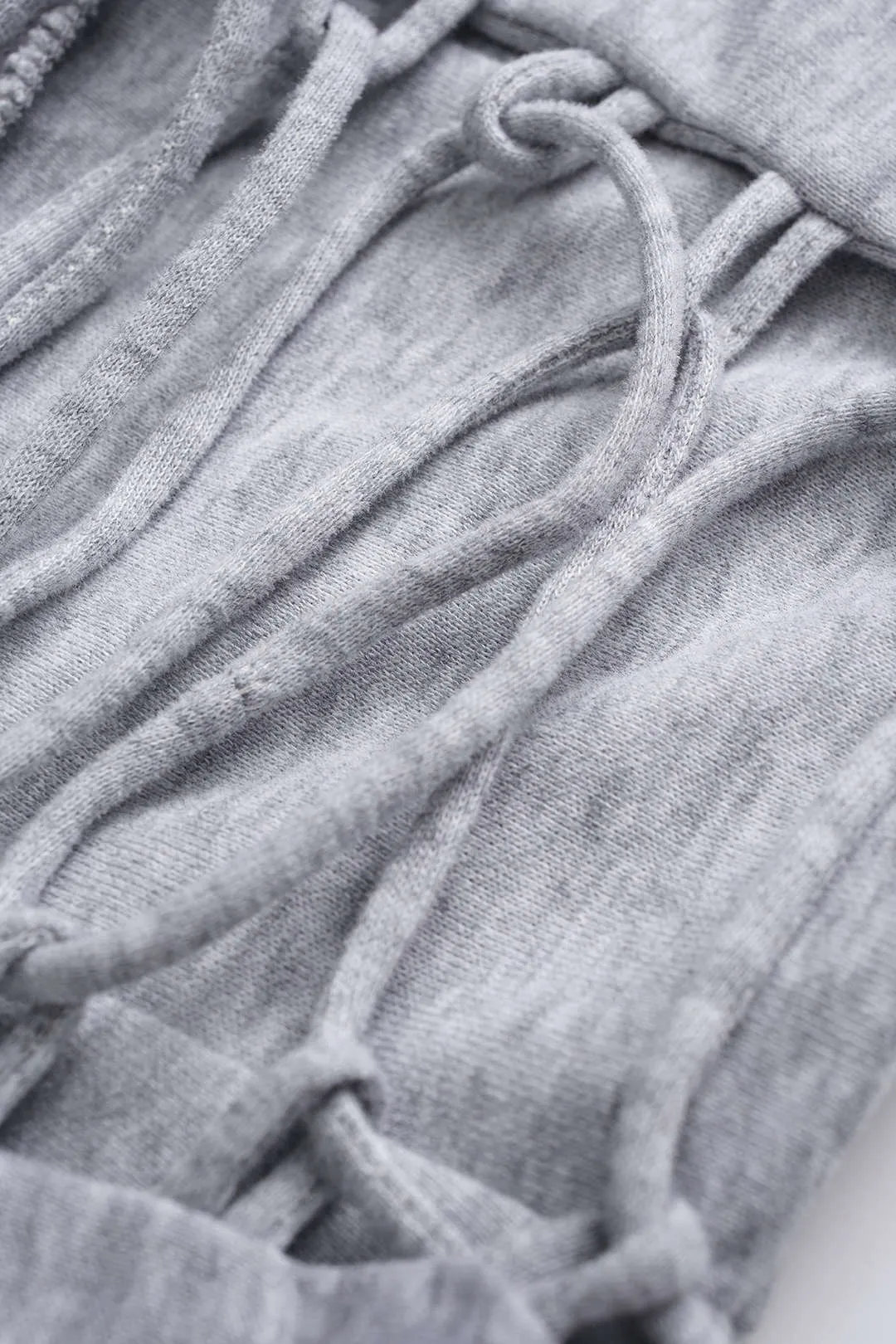 One-Shoulder Tie-Back Long-Sleeve Top And Shorts Set sold by Micas product image thumbnail 4