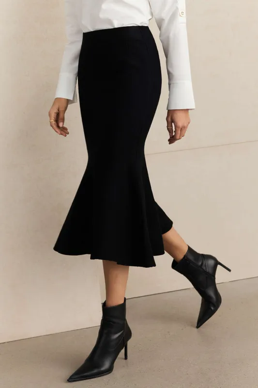 Knit Wrap High-Waisted Skirt sold by Micas