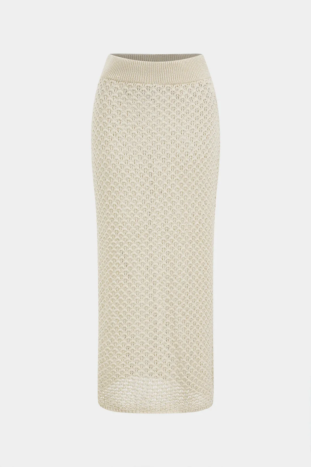 Knit Hollow Out Button Short-Sleeve Cardigan And Skirt Set sold by Micas product image thumbnail 4