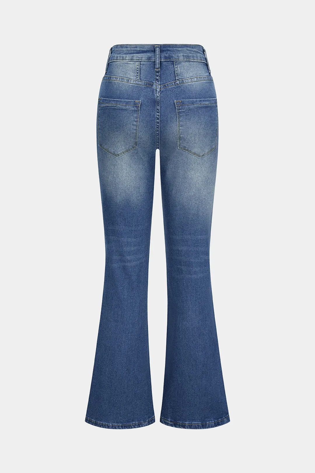 Denim Button Straight Leg Jeans sold by Micas product image thumbnail 2