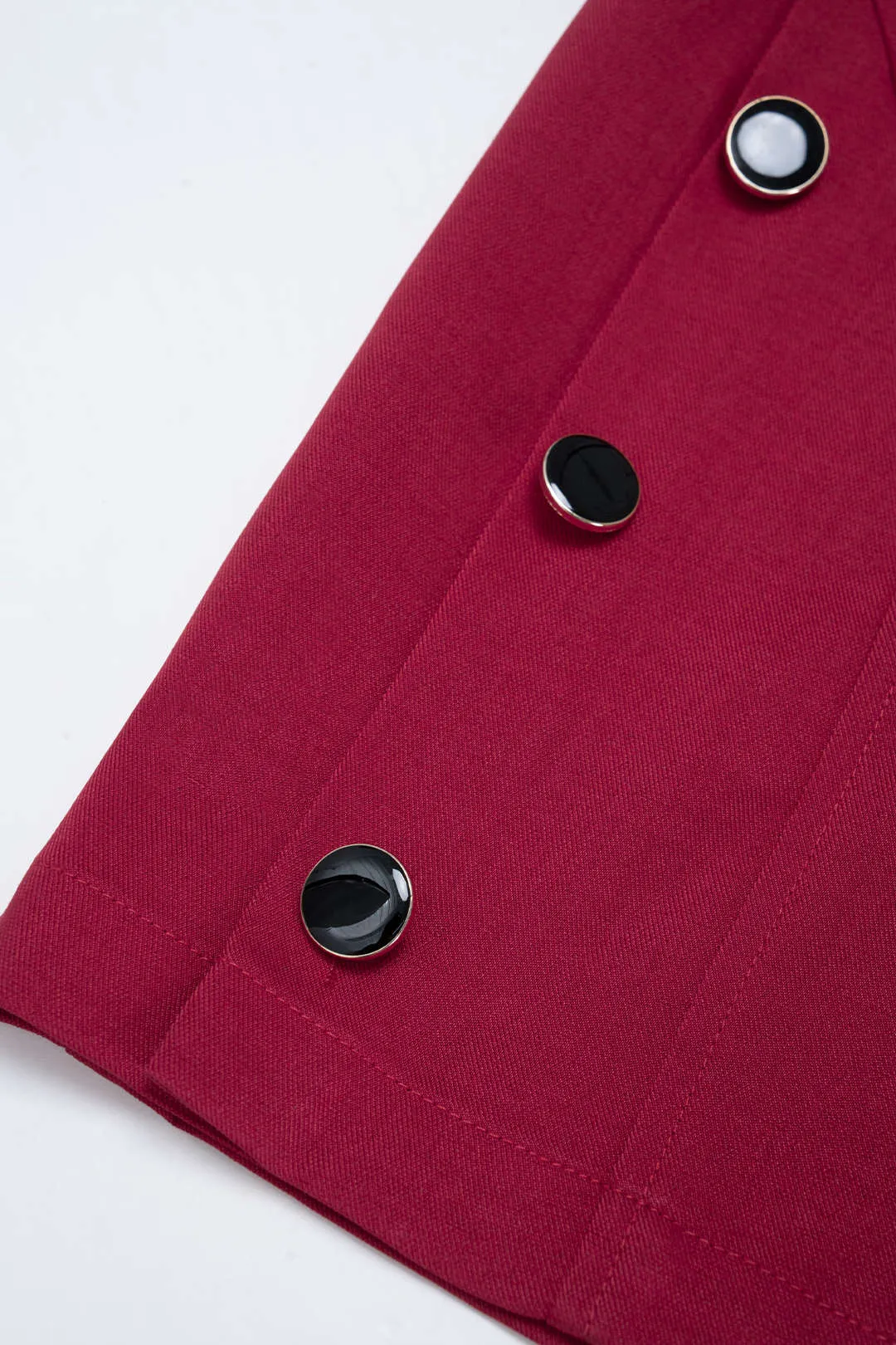 Solid Button Low Waist A-Line Shorts sold by Micas product image thumbnail 4