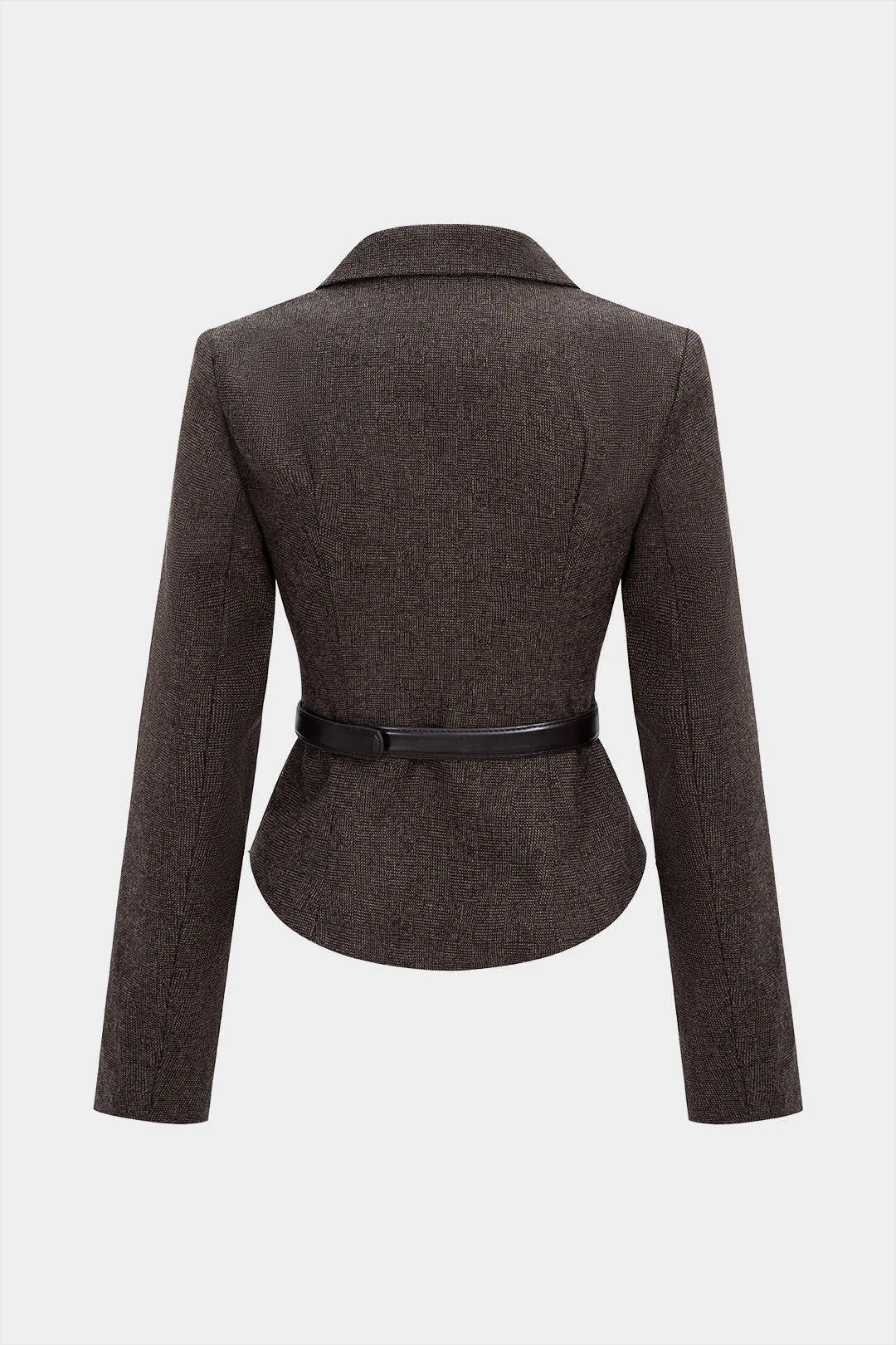 Notched Lapel Double Breasted Belted Jacket sold by Micas product image thumbnail 2