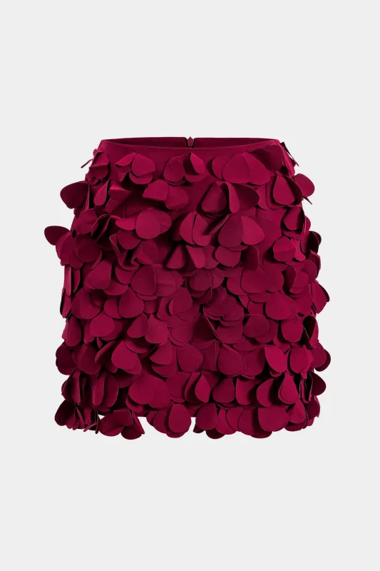 Petal-Detail A-Line Skirt sold by Micas