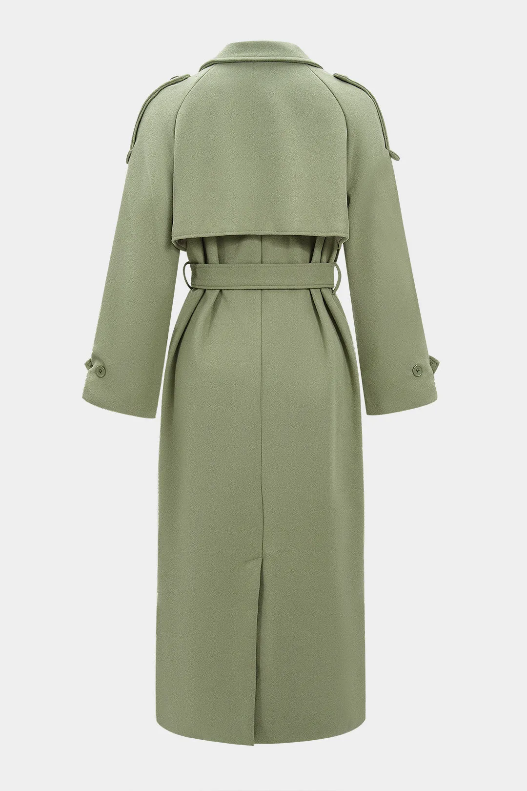 Woolen Button Tie-Up Collared Coat sold by Micas product image thumbnail 2