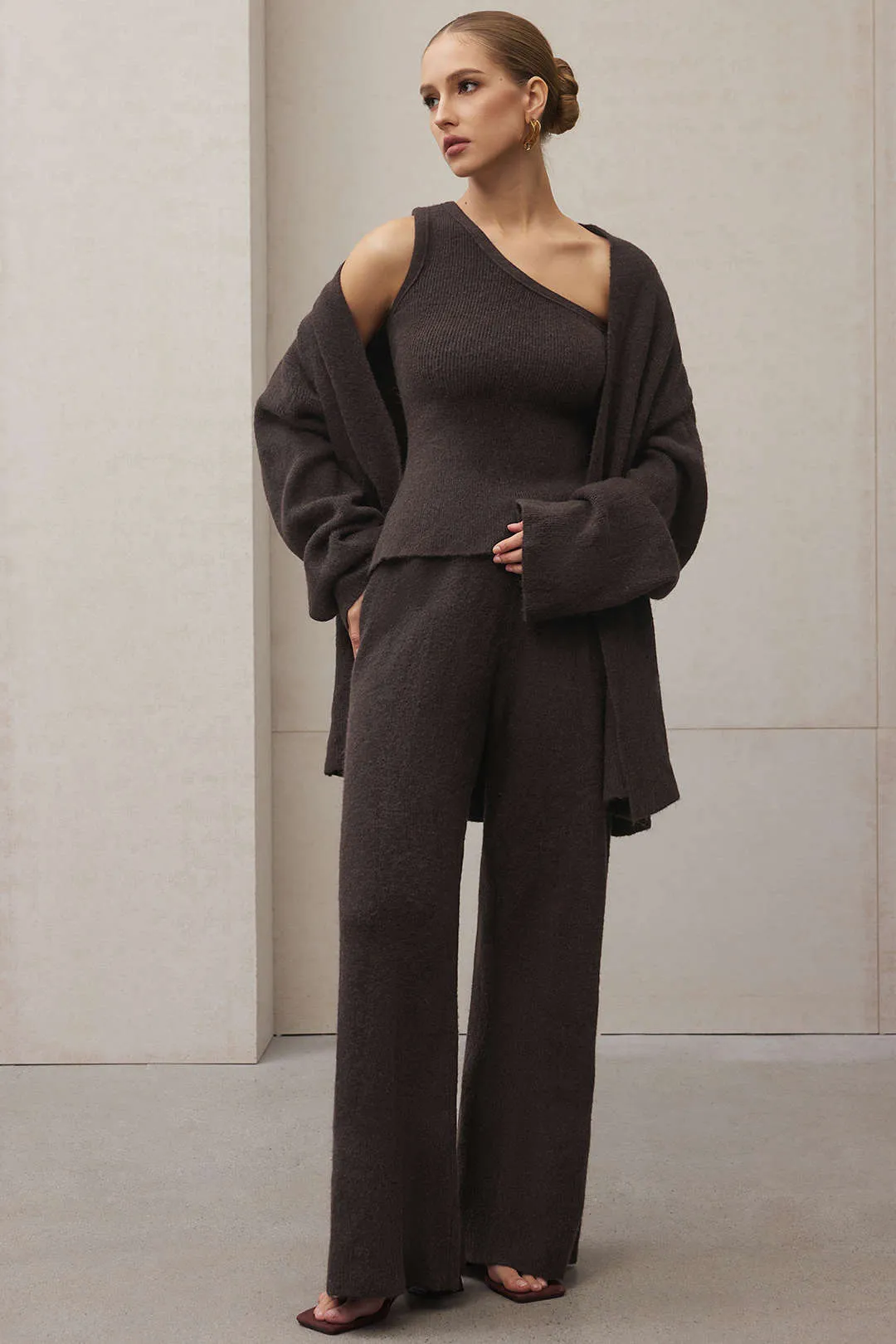 3PC Asymmetrical Tank Top And Wide Leg Pants Set sold by Micas