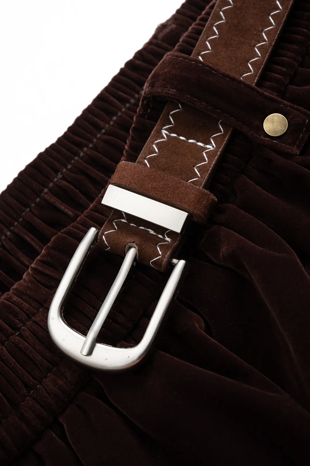 Velvet Belted Flared Mini Skirt sold by Micas product image thumbnail 3