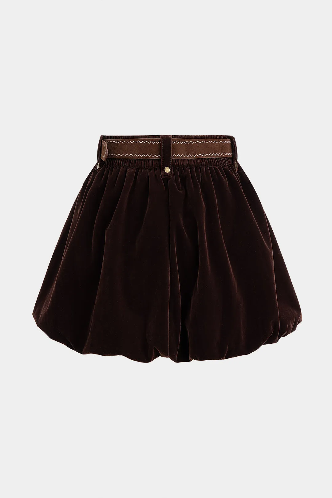 Velvet Belted Flared Mini Skirt sold by Micas product image thumbnail 2