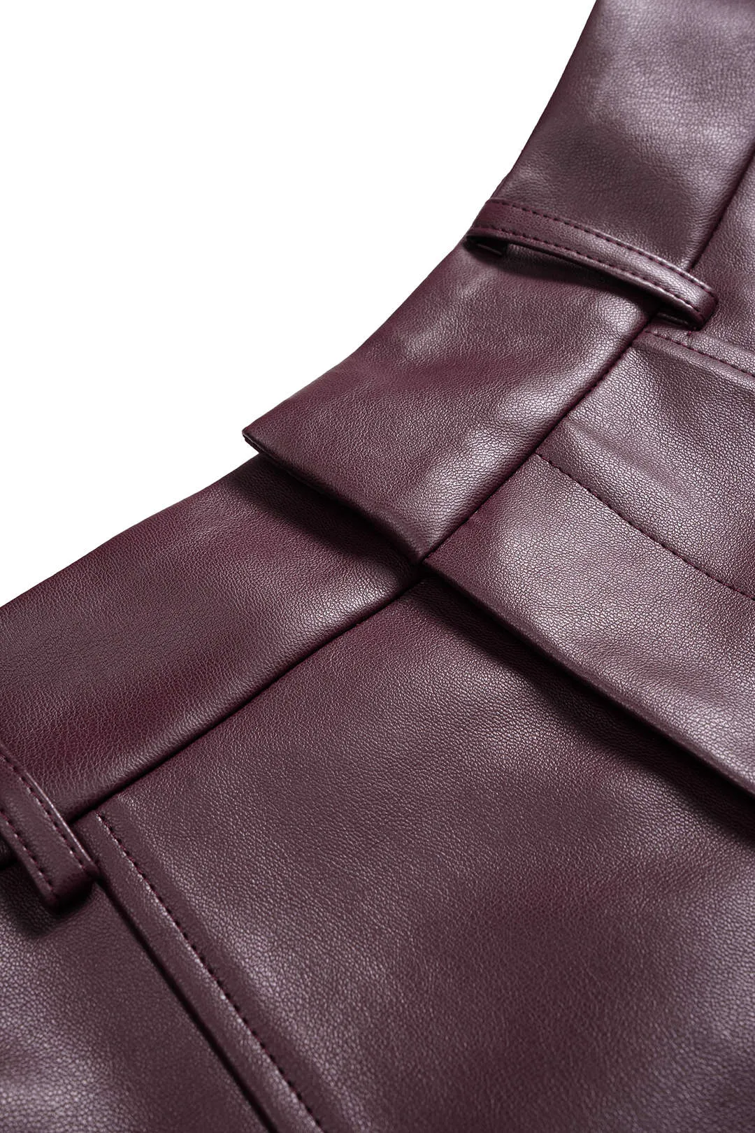 Plus Size Faux Leather High Waist Wide Leg Shorts sold by Micas product image thumbnail 3