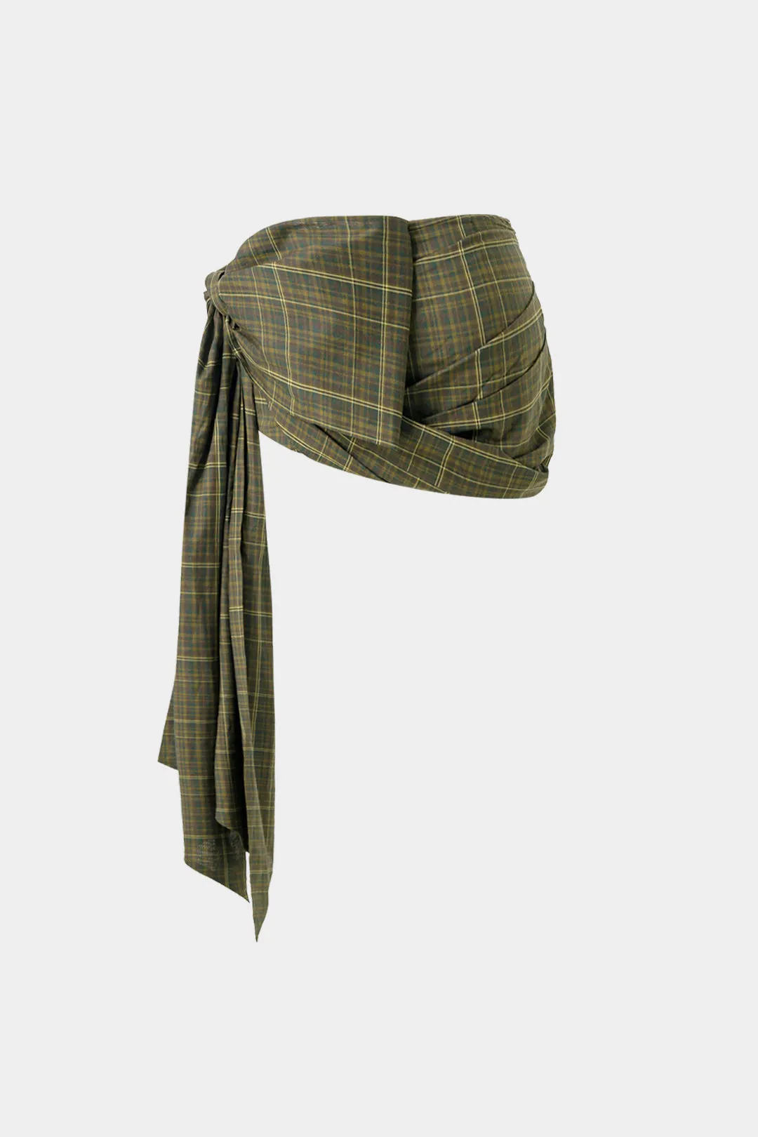 Plaid Print Asymmetrical Skirt sold by Micas product image thumbnail 2