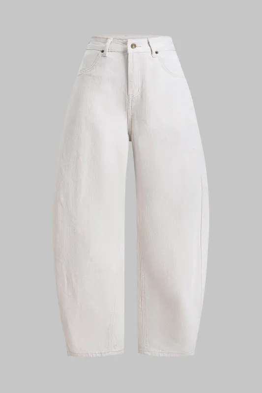 Denim Solid Wide Leg Pants sold by Micas