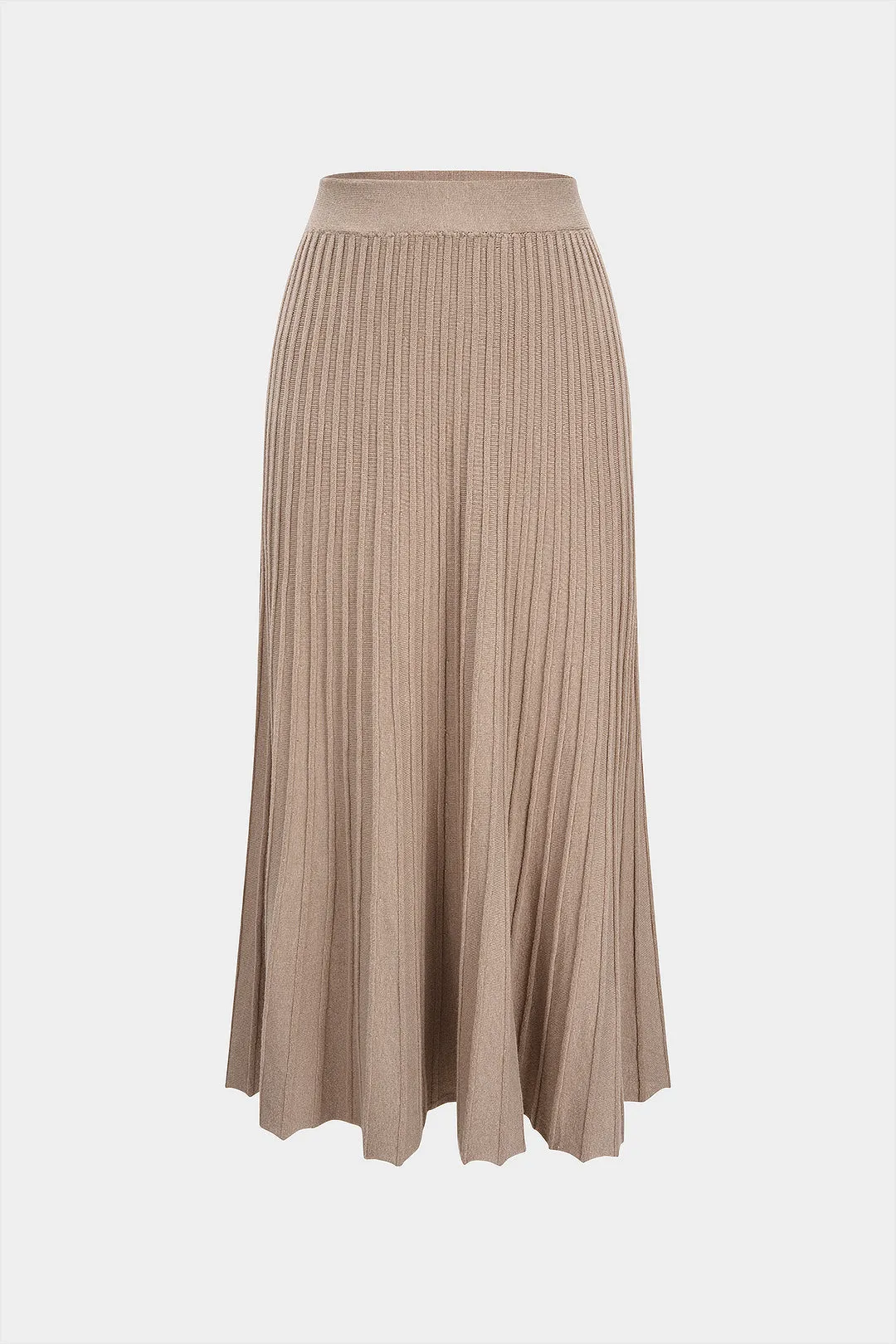 Knit Pleated High Waist Skirt sold by Micas