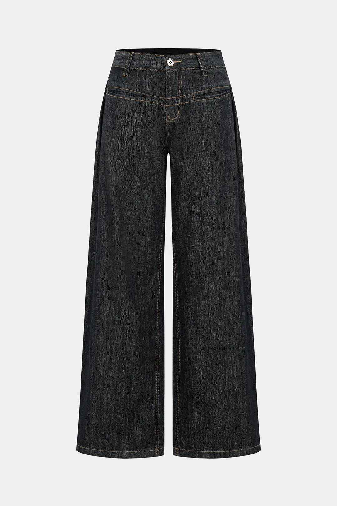 Denim Button Low Waist Jeans sold by Micas