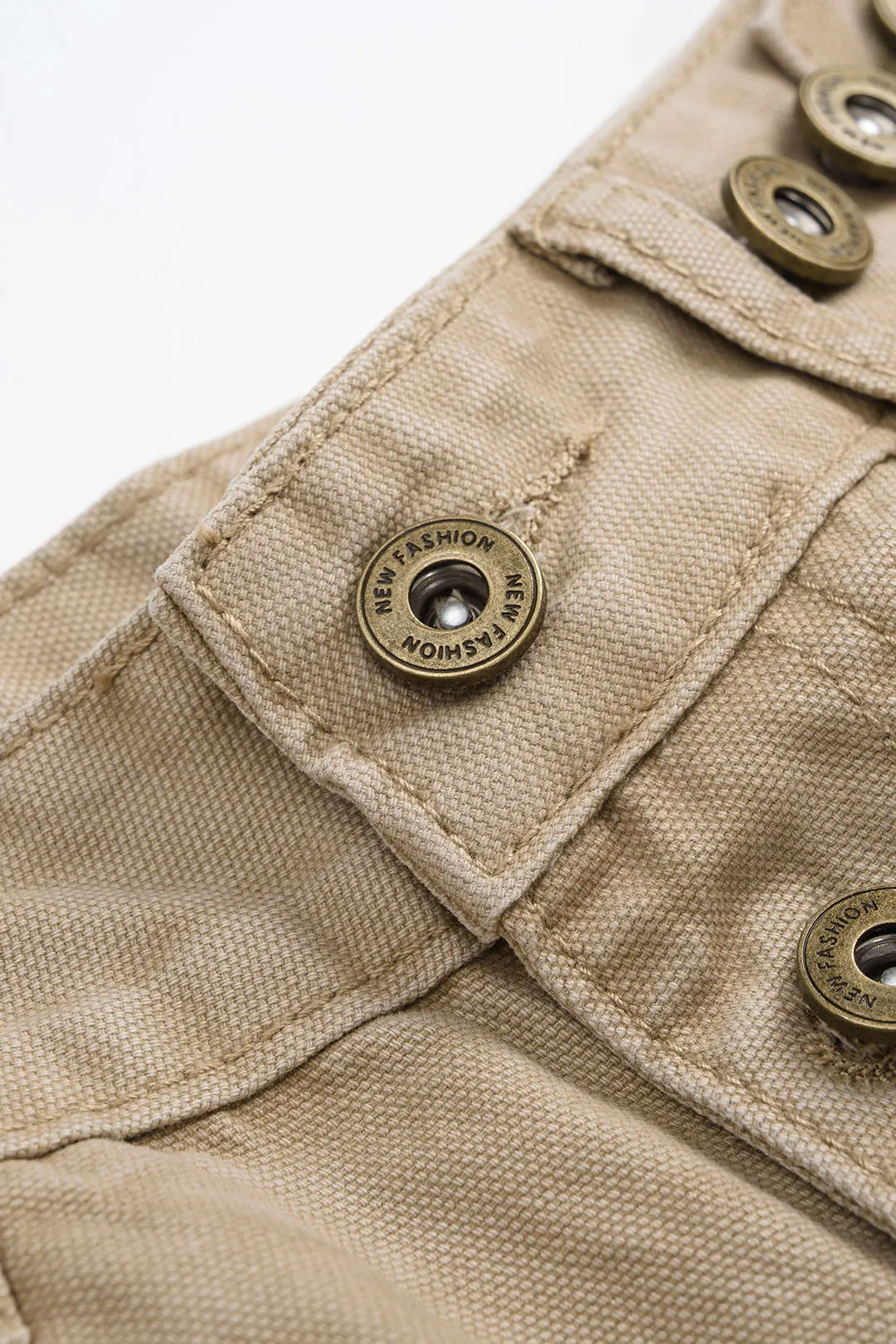 Denim Button Straight Wide Leg Jeans sold by Micas product image thumbnail 3