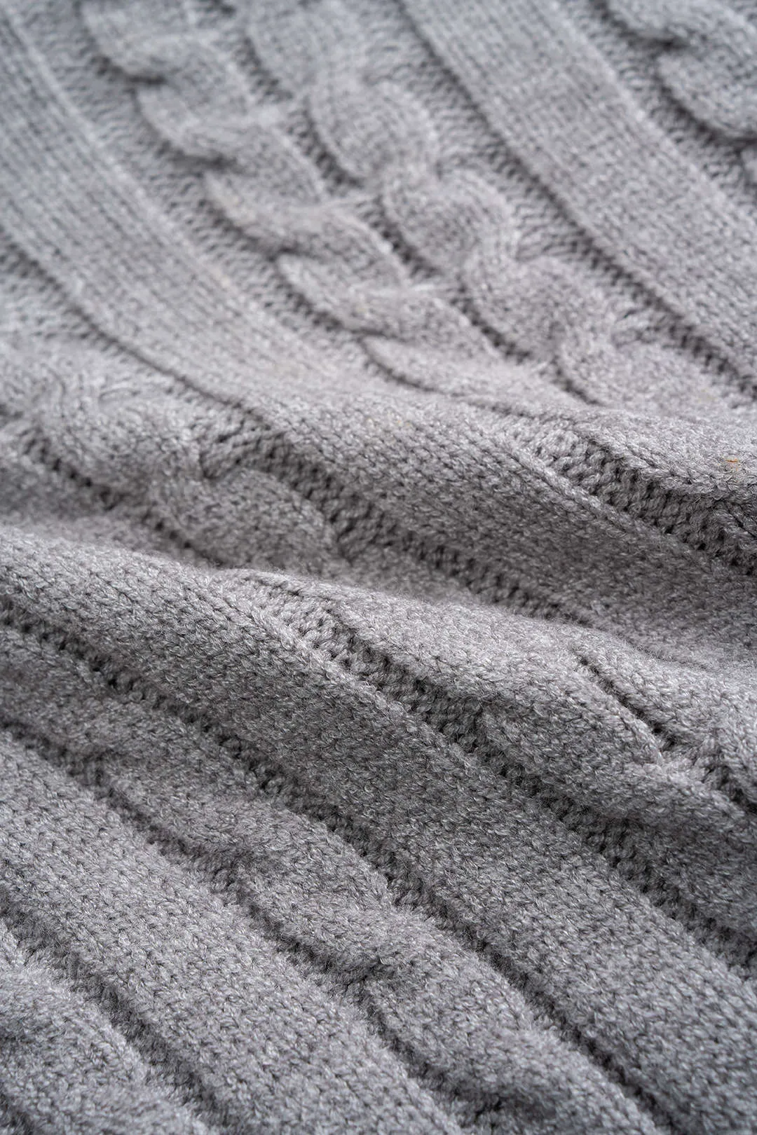 Cable Knit Zipper Hooded Cardigan sold by Micas product image thumbnail 4