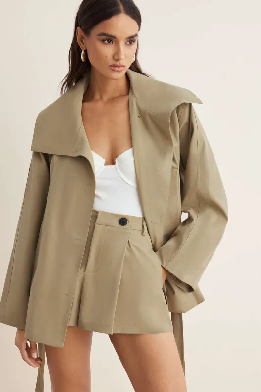 Lapel Tie-Up Outerwear sold by Micas