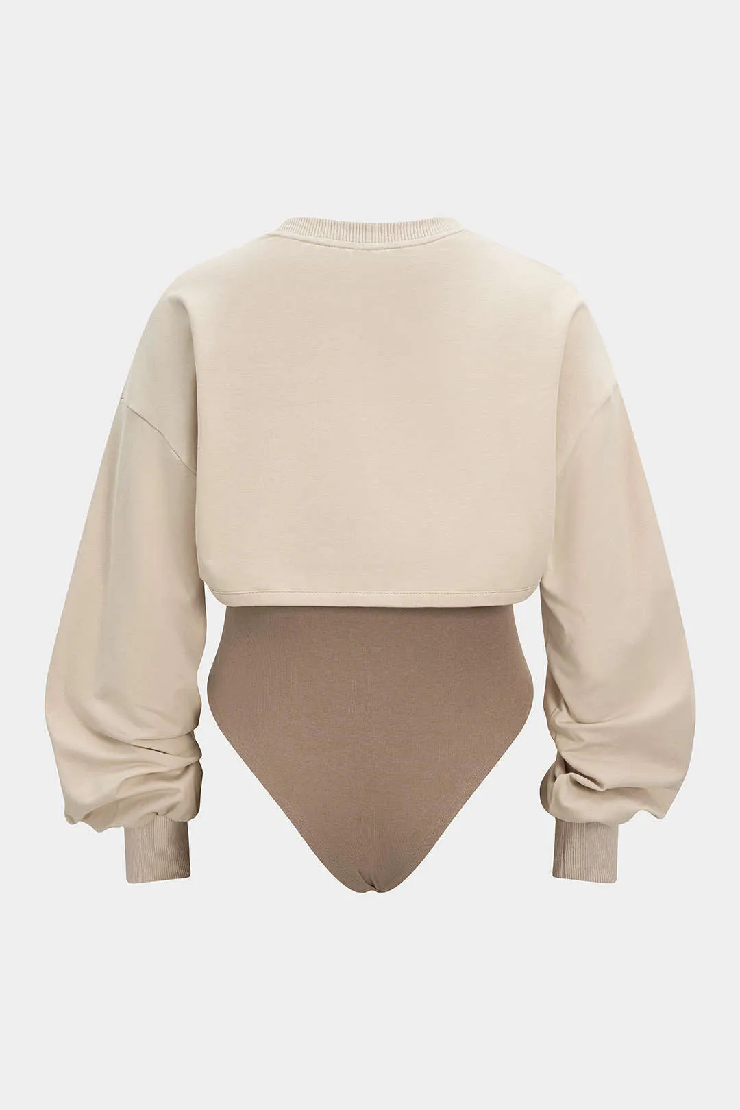 Plus Size Asymmetrical Cut Out Long Sleeve Bodysuit sold by Micas product image thumbnail 2