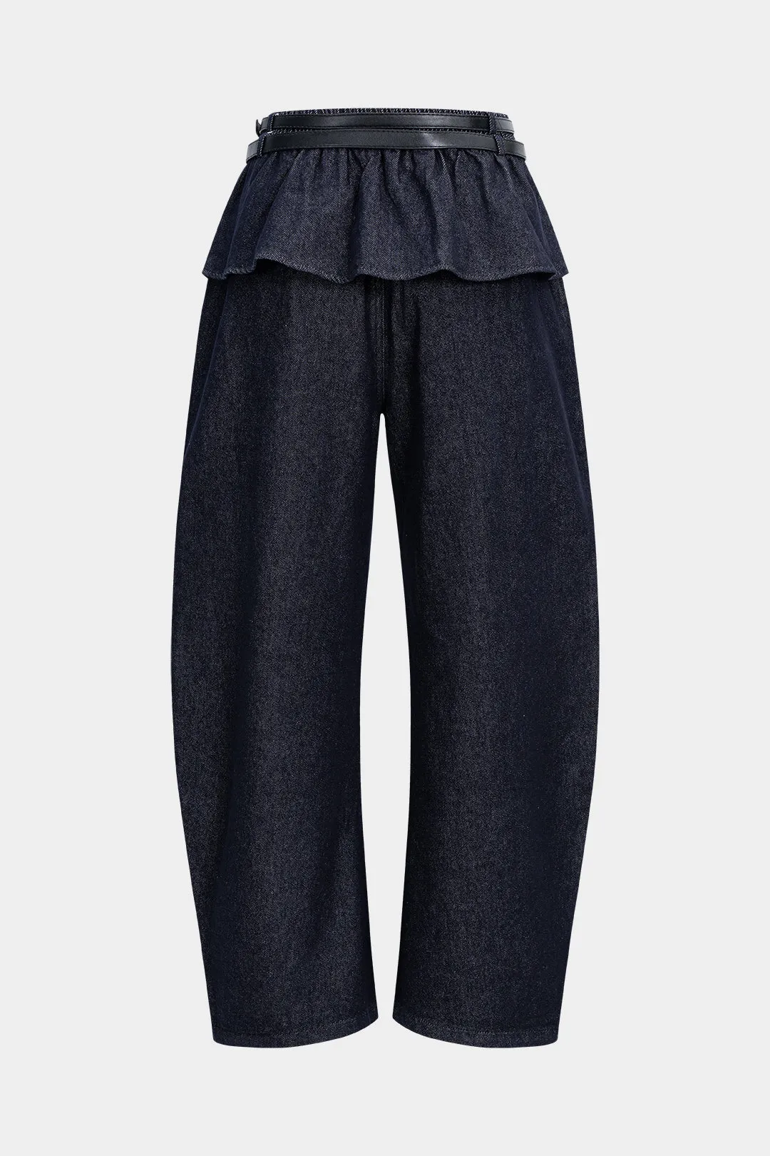 Denim Belted Shirred Jeans sold by Micas product image thumbnail 2