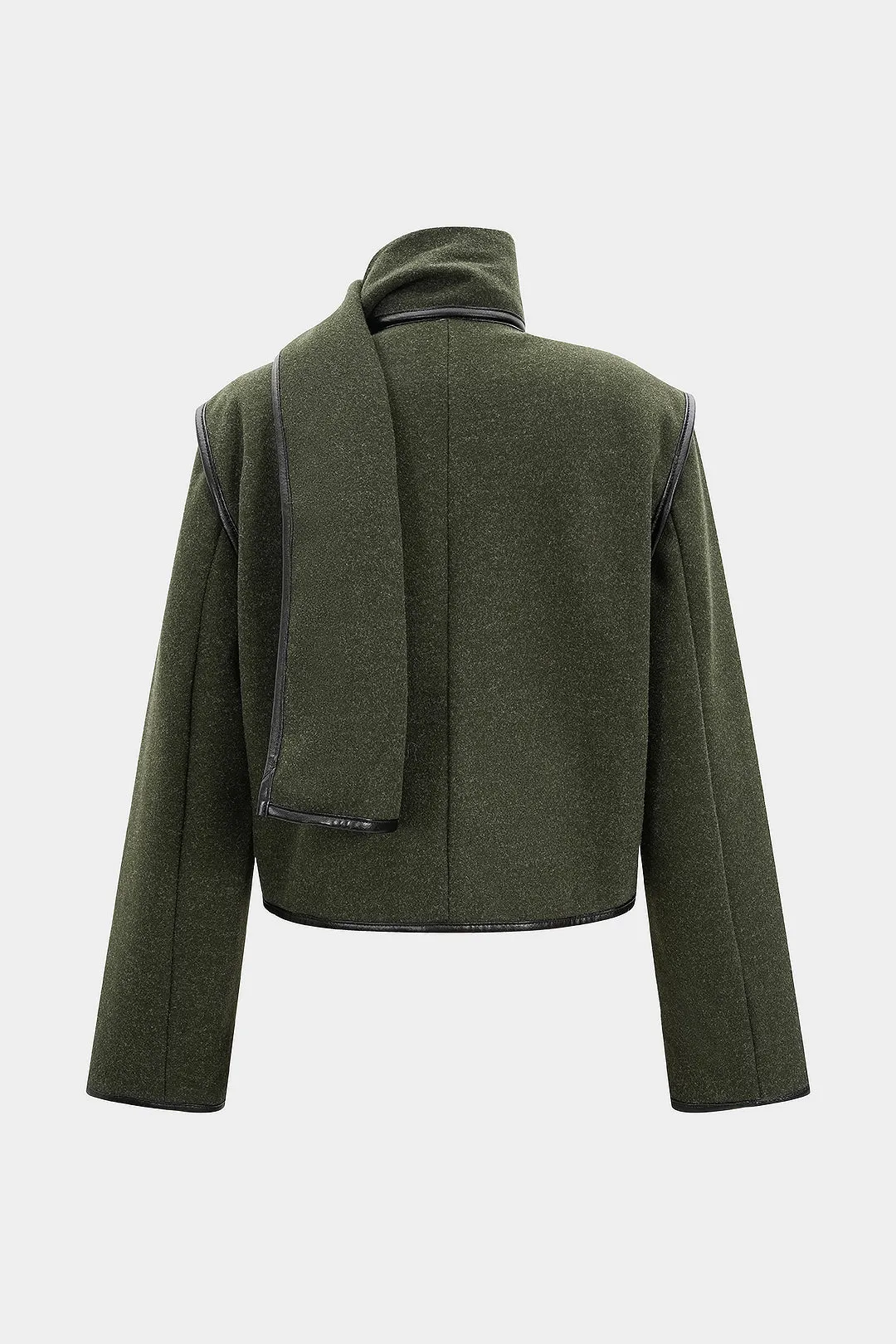 Woolen Piping Scarf Coat sold by Micas product image thumbnail 2