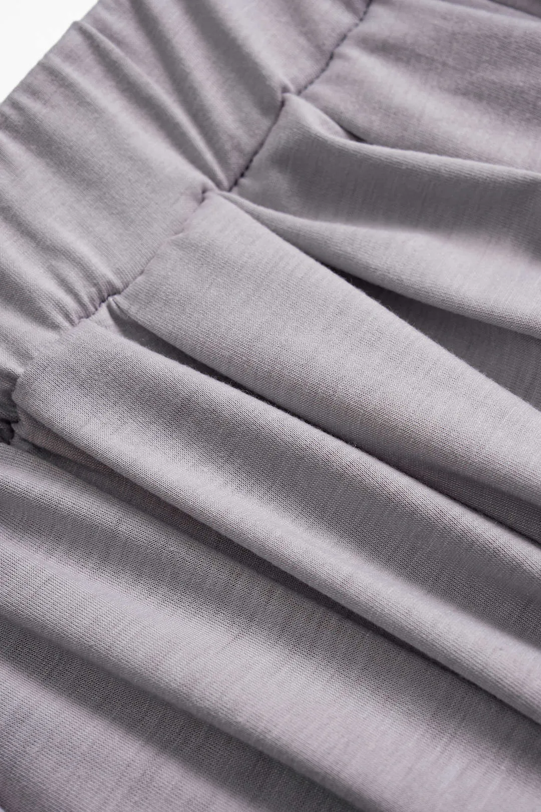 Solid Round Neck Cropped Top And Wide Leg Pants Set sold by Micas product image thumbnail 3