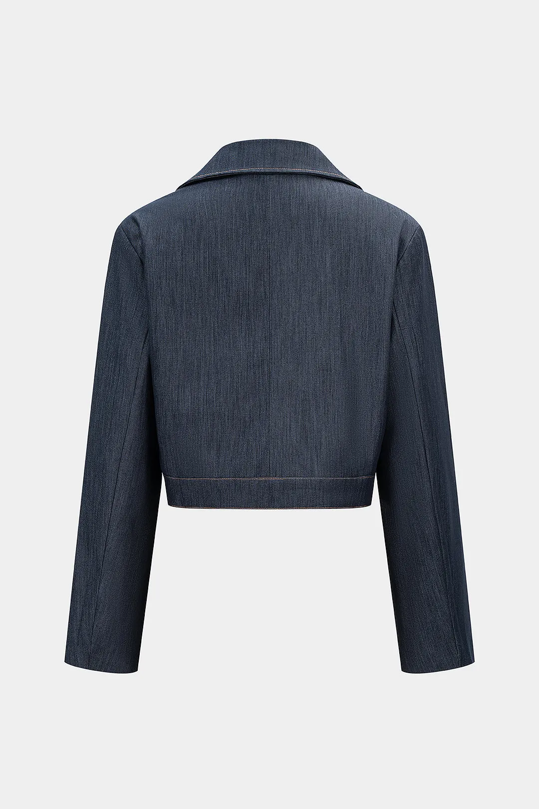 Denim Lapel Button Jacket sold by Micas product image thumbnail 2