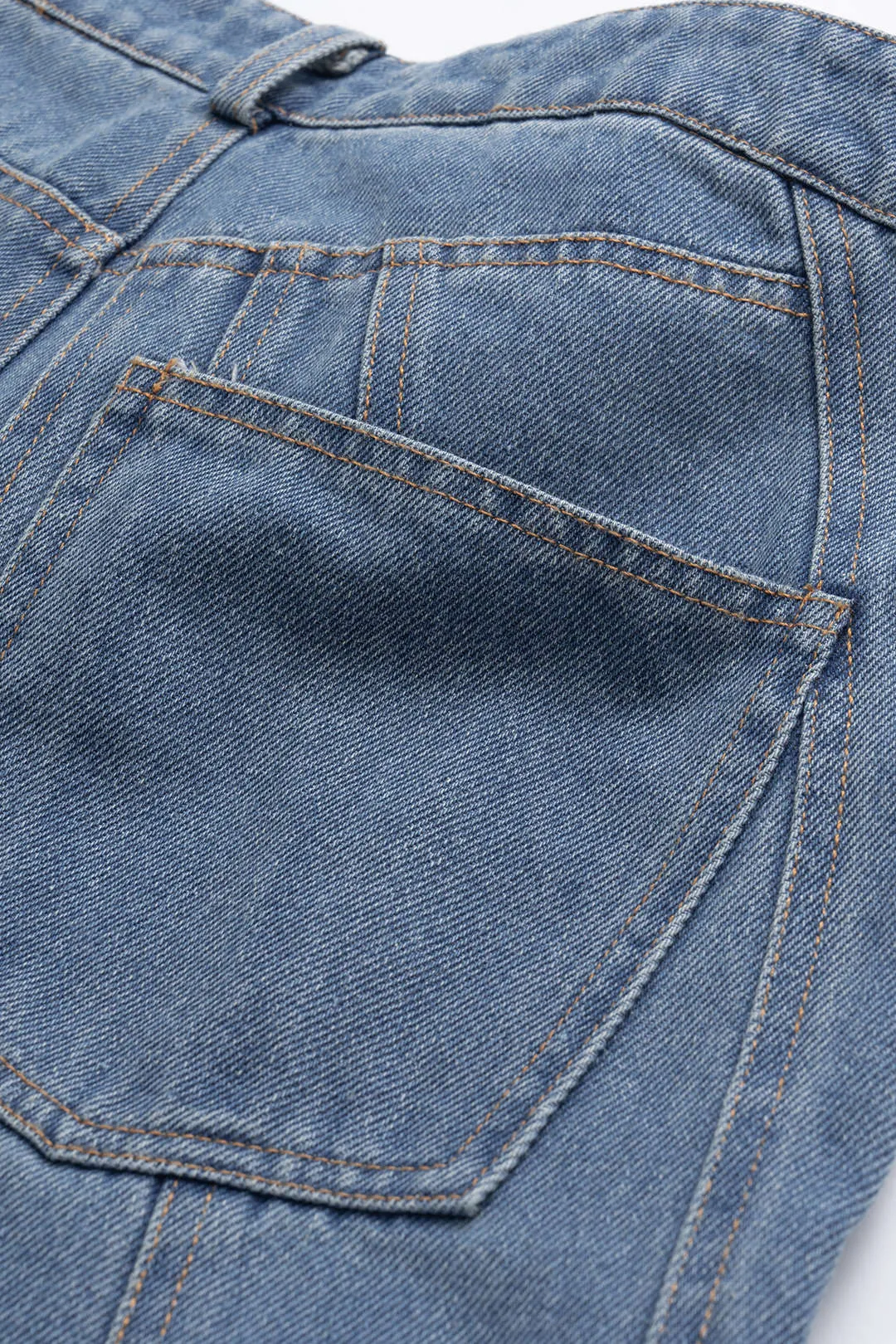 Denim High Waist Asymmetrical Flared Jeans sold by Micas product image thumbnail 5