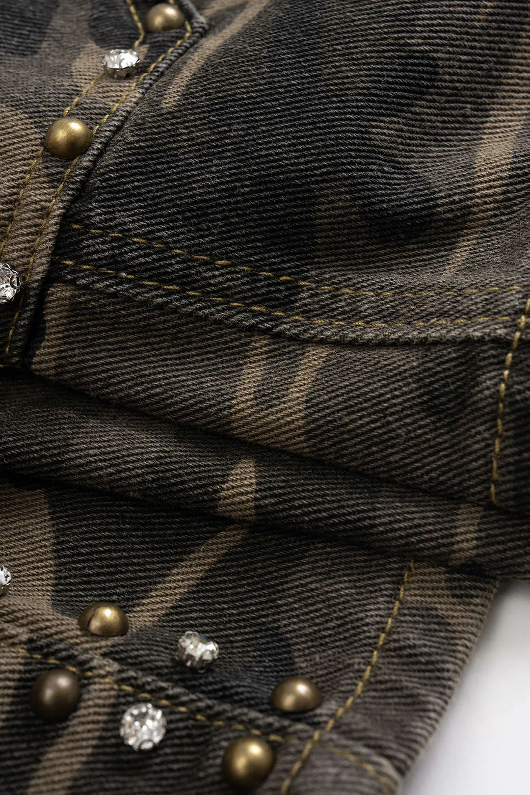 Camo Print Rhinestone Trim Skirt sold by Micas product image thumbnail 5