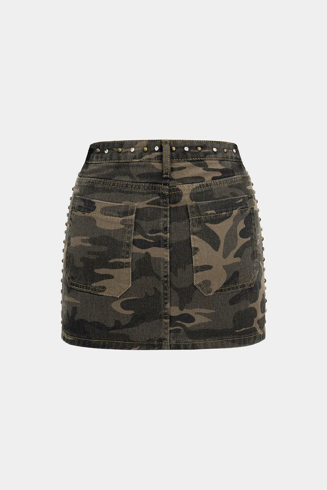 Camo Print Rhinestone Trim Skirt sold by Micas product image thumbnail 2