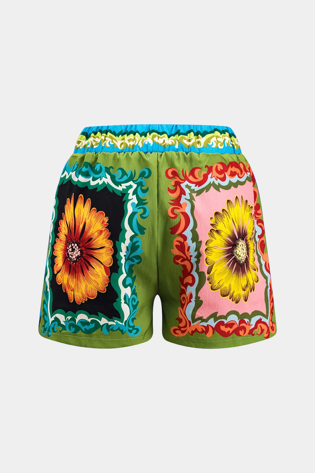 Bohemian Floral Print Shorts sold by Micas product image thumbnail 2